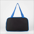 Сумка для обуви на молнии TEXTURA, наружный карман, синяя - Фото 5