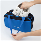 Сумка для обуви на молнии TEXTURA, наружный карман, синяя - Фото 3