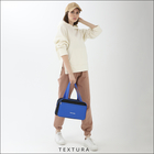 Сумка для обуви на молнии TEXTURA, наружный карман, синяя - Фото 6