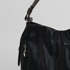 Сумка женская на молнии, 1 отдел, 3 наружных кармана, цвет чёрный - Фото 4