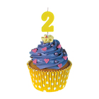 Свеча в торт цифра Дисней 2 "С Днем рождения", Микки Маус и его друзья - Фото 2