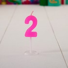 Свеча в торт цифра Дисней 2 "С Днем рождения", Принцессы - Фото 2