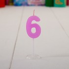 Свеча в торт цифра Дисней 6 "С Днем рождения", Холодное сердце - Фото 2