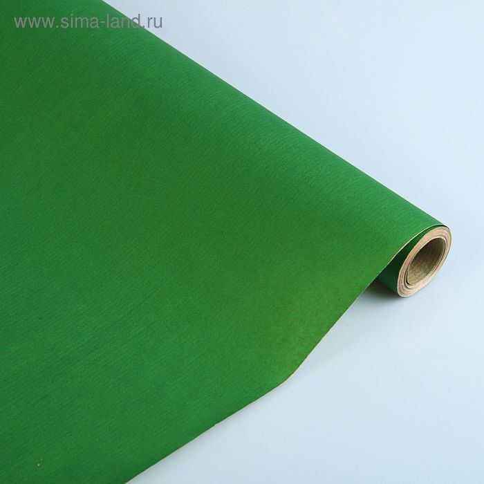Бумага упаковочная крафт "Травяной", ламинированная, 0,7 х 10 м - Фото 1