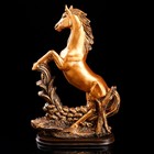 Статуэтка "Конь на дыбах", бронзовый цвет, гипс, 33х12.5х47 см - Фото 2