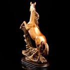 Статуэтка "Конь на дыбах", бронзовый цвет, гипс, 33х12.5х47 см - Фото 3