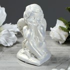 Статуэтка "Ангел на сердечке", цвет перламутровый, 10 см - Фото 1