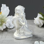 Статуэтка "Ангел на сердечке", цвет перламутровый, 10 см - Фото 2