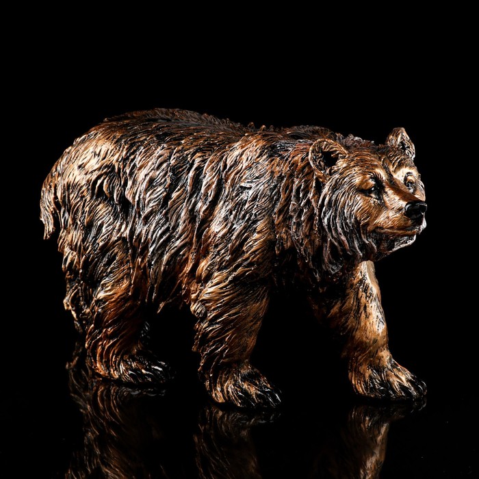 Статуэтка "Медведь", бронза, покрытие лак, гипс, 61х20х34 см - Фото 1