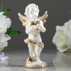 Статуэтка "Ангел с сердцем", цвет перламутровый, декор золотистый, 14.5 см - Фото 1
