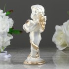 Статуэтка "Ангел с сердцем", цвет перламутровый, декор золотистый, 14.5 см - Фото 2