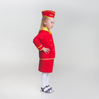 Детский карнавальный костюм "Стюардесса", юбка, пилотка, пиджак, 4-6 лет, рост 110-122 см - Фото 2