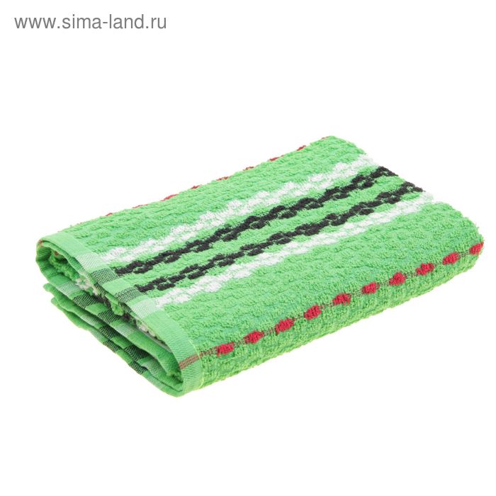 Полотенце махровое «Змейка», цвет зелёный, размер 70х140 см - Фото 1