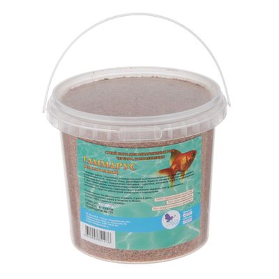 Корм для рыб и черепах "Аквакулинар" Гаммарус измельченный, ведро 1 л, 215 г