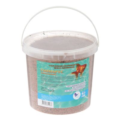 Корм для рыб и черепах "Аквакулинар" Гаммарус измельченный, ведро 2 , 430 г