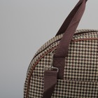 Сумка дорожная, отдел на молнии, наружный карман, длинный ремень, цвет коричневый - Фото 4