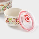 Набор салатников с вакуумными крышками «Ирена», 3 предмета: 300 мл, 600 мл, 900 мл, керамика - Фото 3