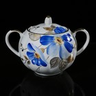 Сервиз чайный "Тюльпан. Синий цветок", 15 предметов: чайник 750 мл, сахарница 600 мл, сливочник 300 мл, 6 чашек 220 мл, 6 блюдец 15 см - Фото 4