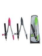 Циркуль металлический Calligrata, 115 мм, с чернографитным карандашом, в пластиковом пенале, МИКС - Фото 2