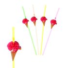 Трубочки гофре для коктейля "Рожок", (набор 6 шт.) - Фото 1