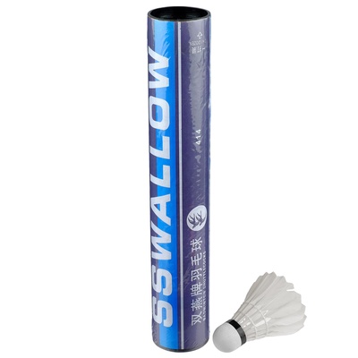 Набор воланов для бадминтона, 12 шт., перо, в тубе, белый