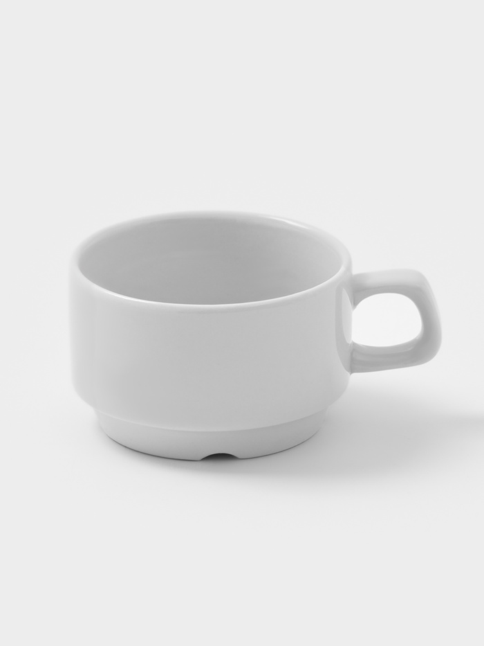 Чашка Дулевский фарфор «Белая», 170 мл, d=8.3 см, штабелируемая, белая