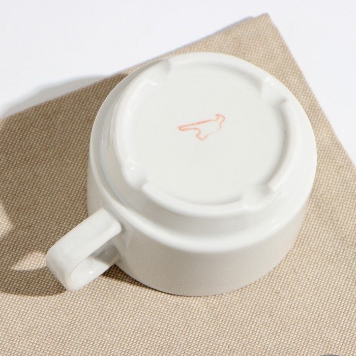 Чашка фарфорвая «Белая», 170 мл, d=8,3 см, штабелируемая - фото 1890664604