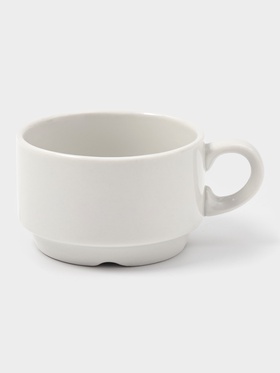 Чашка Дулевский фарфор «Белая», 170 мл, d=8.3 см, штабелируемая, белая 1931345