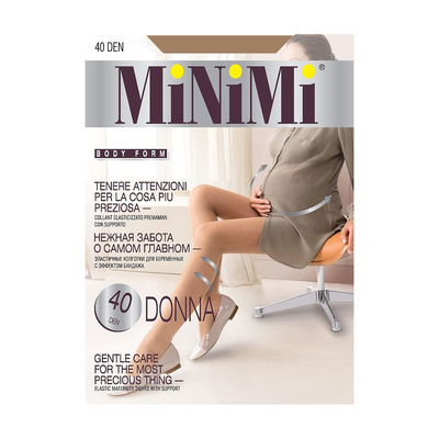 Колготки женские MiNiMi Donna, 40 den, размер 2, цвет nero