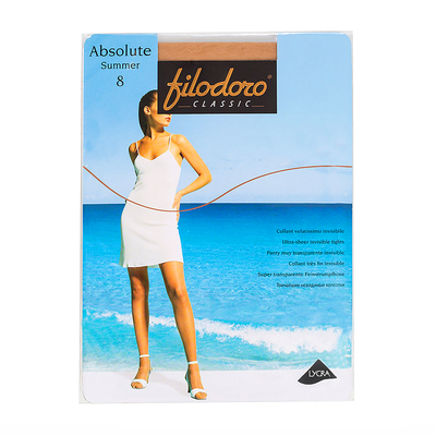 Колготки женские Filodoro Absolute Summer, 8 den, размер 2, цвет noce