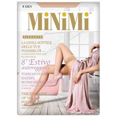 Чулки женские MiNiMi Estivo, 8 den, размер L/XL, цвет caramello