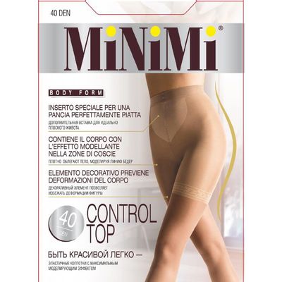 Колготки женские MiNiMi Control Top, 40/140 den, размер 3, цвет caramello