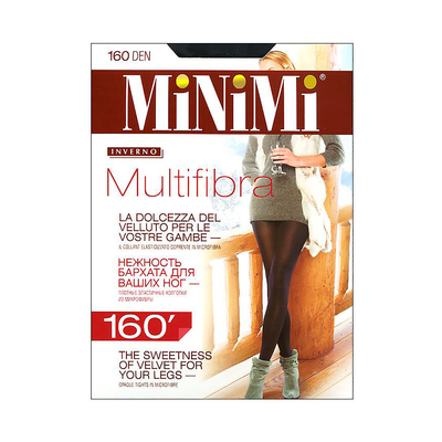 Колготки женские MiNiMi Multifibra, 160 den, размер 4, цвет nero