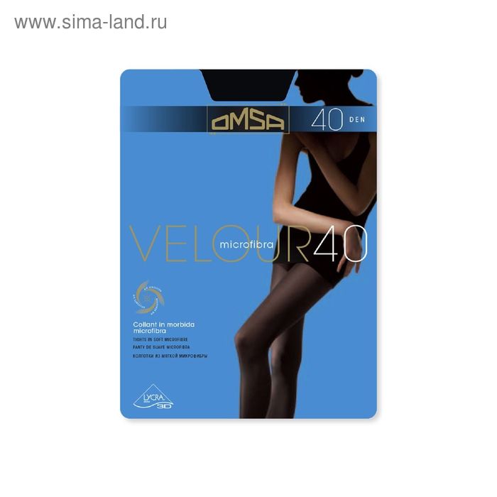 

Колготки женские Omsa Velour, 40 den, размер 4, цвет nero