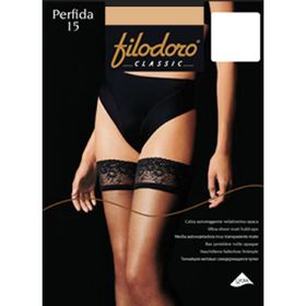 Чулки женские Filodoro Perfida Auto, 15 den, размер 3, цвет nero