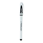Ручка гелевая, 0.5 мм, чёрный, корпус белый, с резиновым держателем - Фото 3
