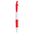 Ручка шариковая автоматическая, 0.7 мм, стержень синий, белый корпус, с резиновым держателем - фото 10230953