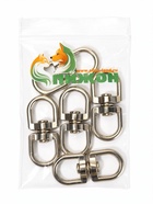 Вертлюг, 5.2×2.3 см, внутренний 1.4 см, металл - Фото 4