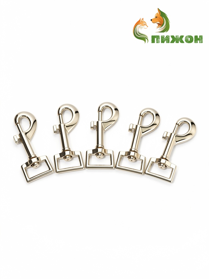 Карабин средний с узким основанием, 7.5 см (ширина проушины 2 см) - Фото 1