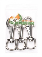 Карабин усиленный, 8.4 см, ширина проушины 2.3 см, металл - Фото 4