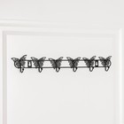 Вешалка настенная Доляна, 6 крючков, 41,5×7,5×3,5 см, цвет чёрный - Фото 2