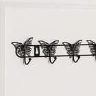 Вешалка настенная Доляна, 6 крючков, 41,5×7,5×3,5 см, цвет чёрный - Фото 3