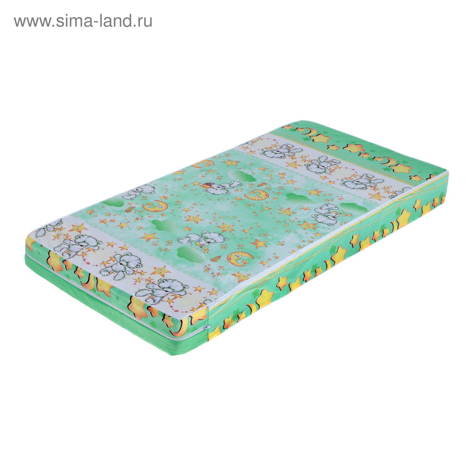Матрас беспружинный ЕМЕЛЯ Классик, 119х59х10см, цвет МИКС, холлкон ...