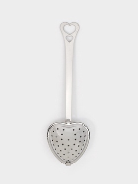 Ситечко для чая Доляна «Сердце», 14.5?4 см, нержавеющая сталь, серебристое (комплект 2 шт)