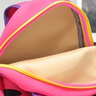 Рюкзак детский "Львёнок", отдел на молнии, 2 боковые сетки, цвет малиновый - Фото 3