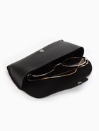 Футляр для очков на кнопке, однотонный, размер 16×3.5×6.5 см, чёрный - Фото 2