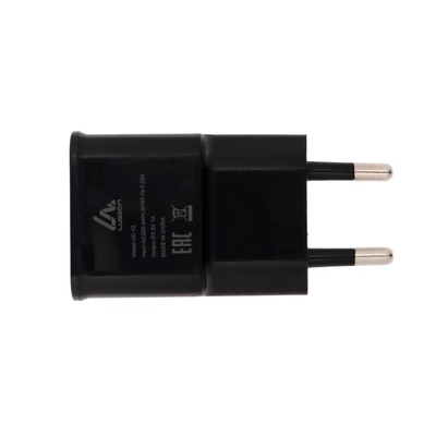 Сетевое зарядное устройство Luazon GQ-15, 1 USB, 1 А, чёрное