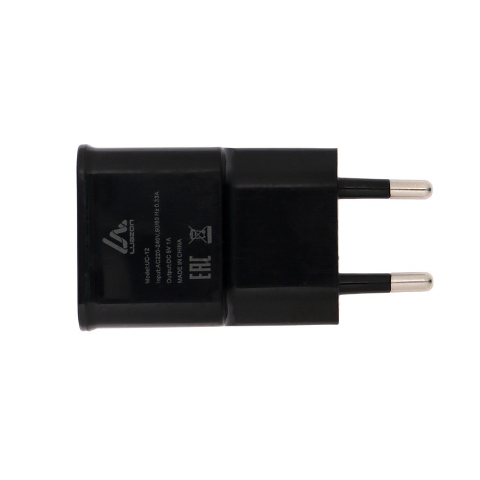 Сетевое зарядное устройство Luazon LN-100AC, 1 USB, 1 А, чёрное - фото 51800142 Сетевое зарядное устройство Luazon LN-100AC, 1 USB, 1 А, чёрное - фото 51800142