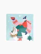 Брошь новогодняя «Коньки», белая в золоте - Фото 2