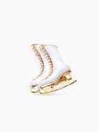 Брошь новогодняя «Коньки», белая в золоте - Фото 7